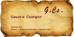 Gavora Csongor névjegykártya